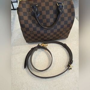 Louis vuitton speedy 25 bandouliere in Damien ebene